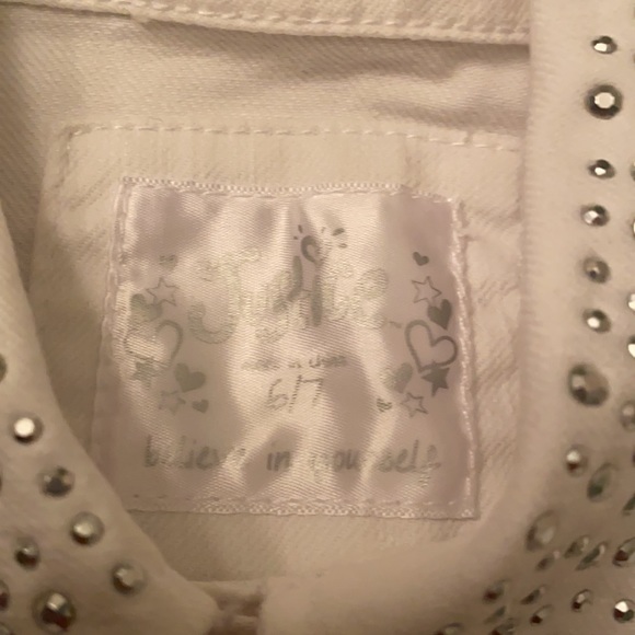 NWT Girls size 6-7 Justice white jean vest - Picture 5 of 6
